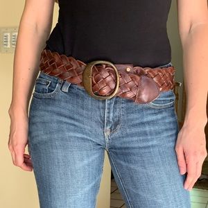 Banana Republic, genuine brown leather belt, MED
